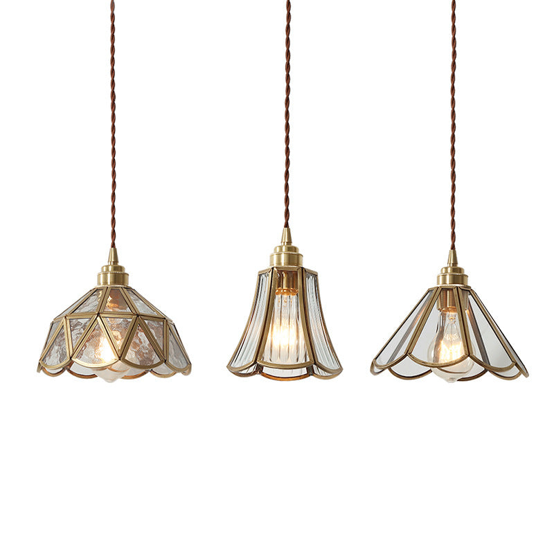 Vintage glass pendant lamp