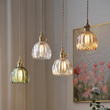Japanese glass pendant lamp