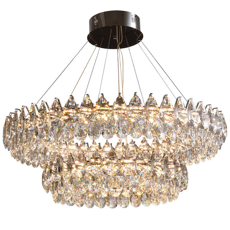 Crystal ring chandelier