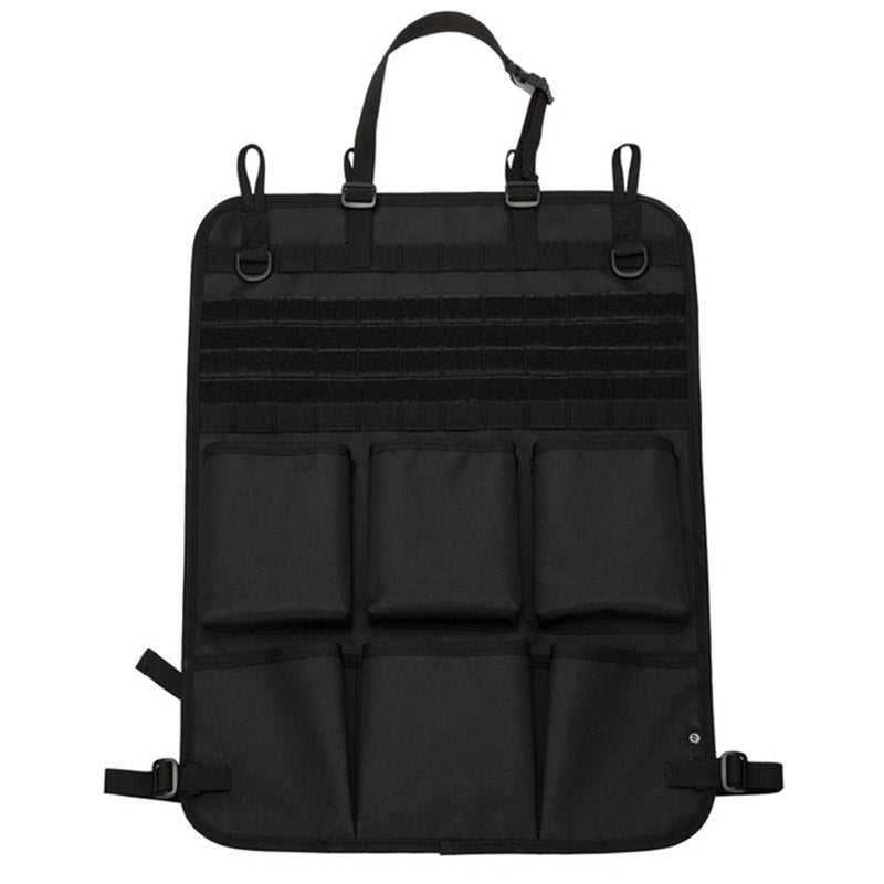 Organisateur Tactique pour Siège Arrière en Noir - Rangement Élégant et Sécurisé