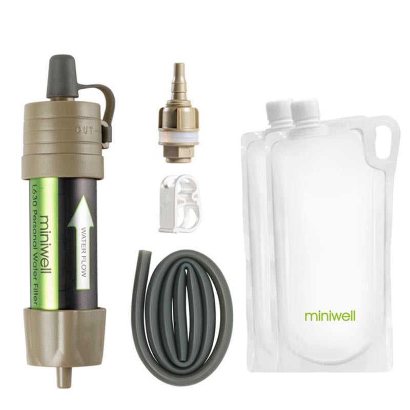 Paille Filtre Eau - Marron - Compact et Portable pour Filtration Eau en Survie do