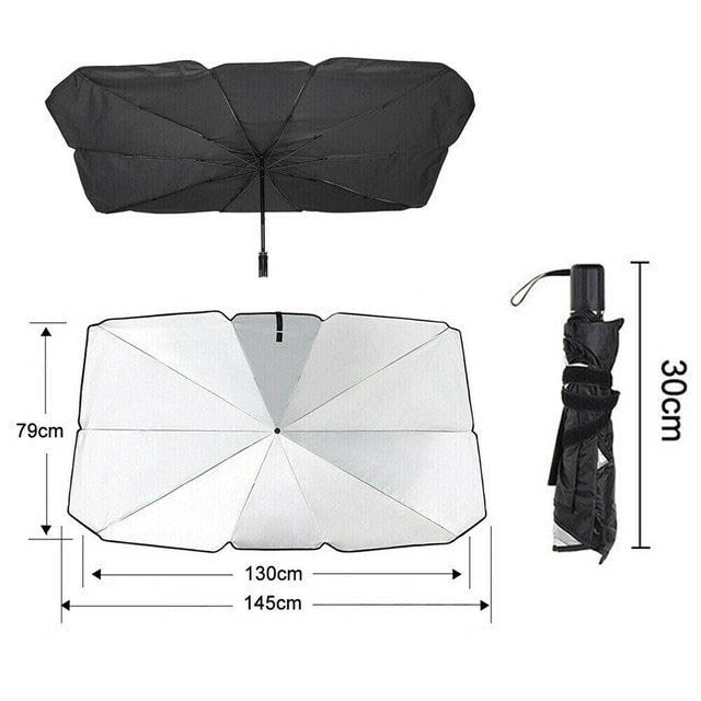 Pare soleil de voiture pliant Grande - Protection thermique UV | Rangement facile | Système automatique