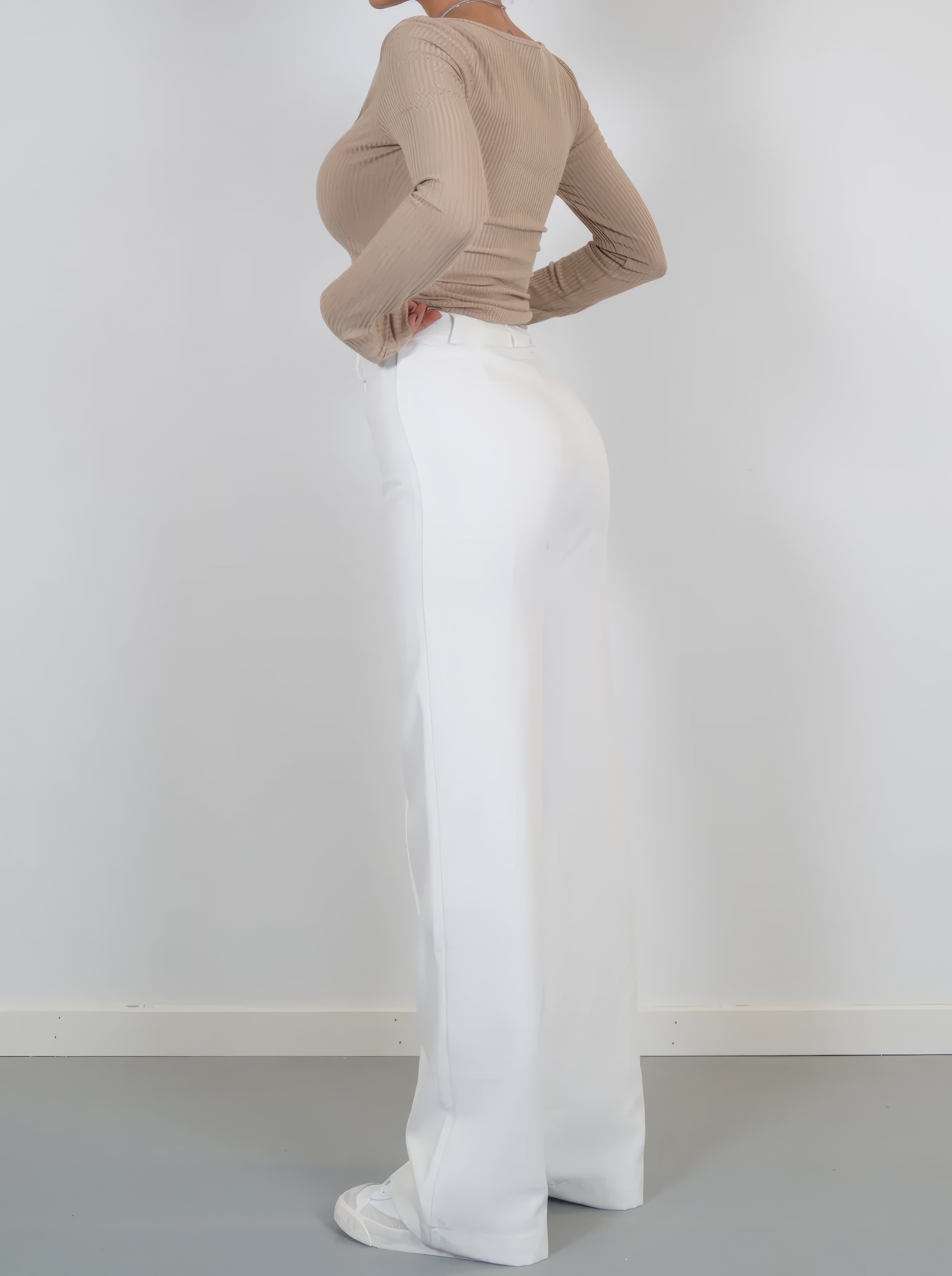 Pantalon large taille haute Pauline - Confort exceptionnel et coupe flatteuse dog