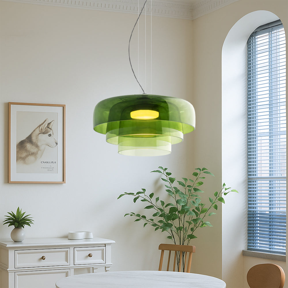 Glass pendant lamp