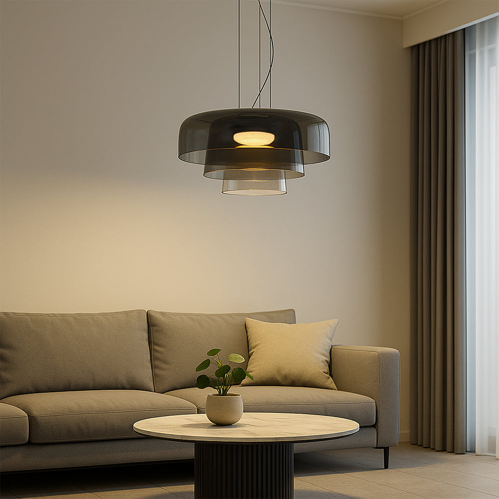 Glass pendant lamp