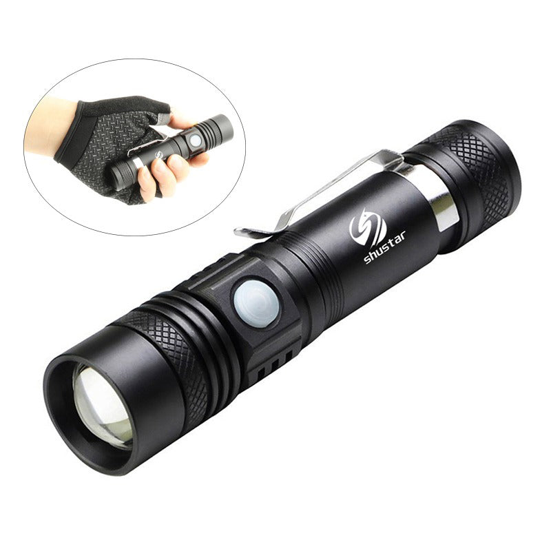 Lampe torche puissante compacte avec modes d'éclairage variés travel bottle l