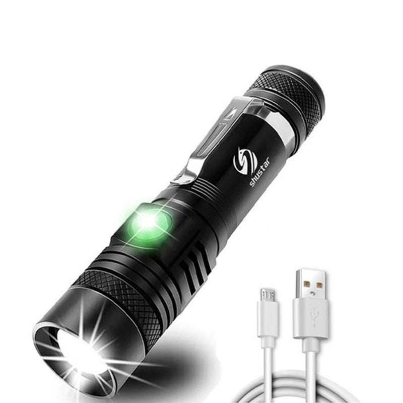 Petite lampe torche puissante compacte et rechargeable résistante aux chocs et étanche