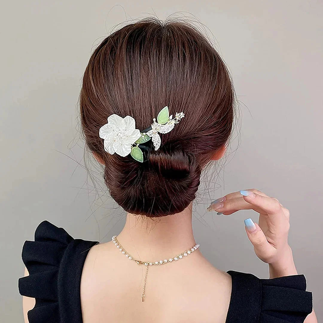 Pince Cheveux Tendance - Fleur de pêcher, Accessoire Cheveux Élégant pour Tous Types de Cheveux