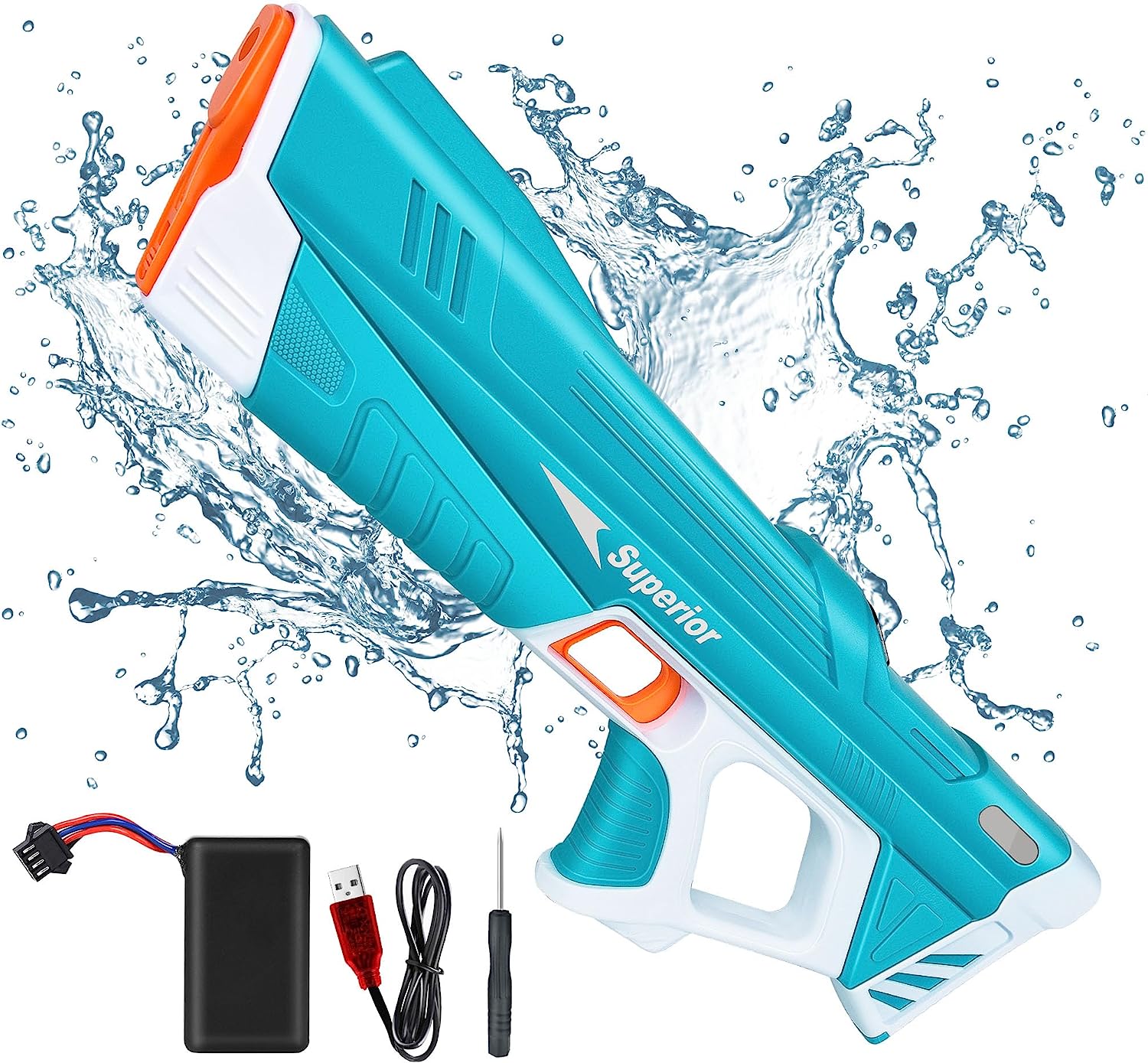 Pistolet à eau électrique pour enfant - Idéal pour les fêtes d'anniversaire en plein air