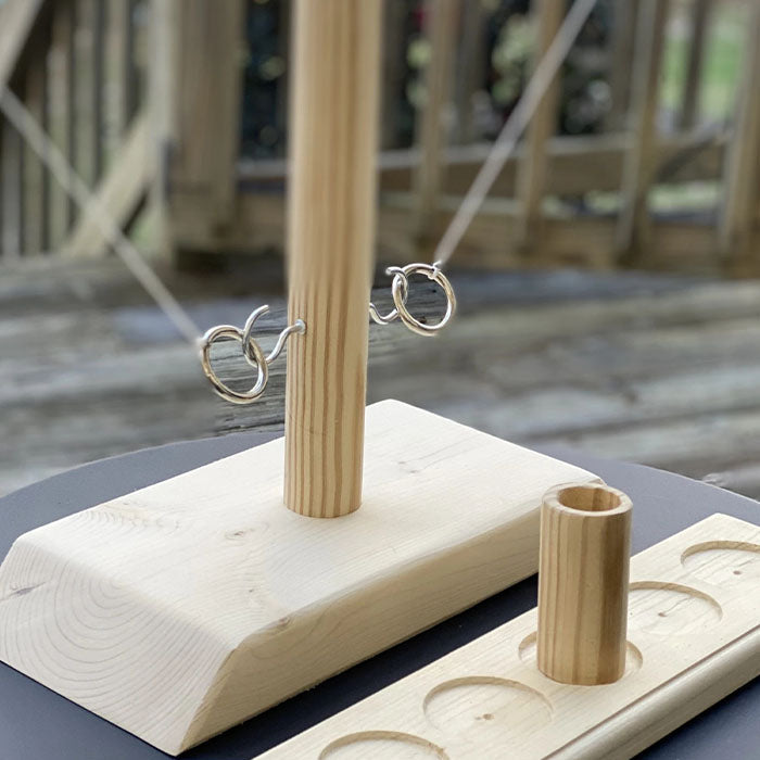 Jeu d'adresse en bois RingKetting Blanc - Divertissement familial et décoration intérieure