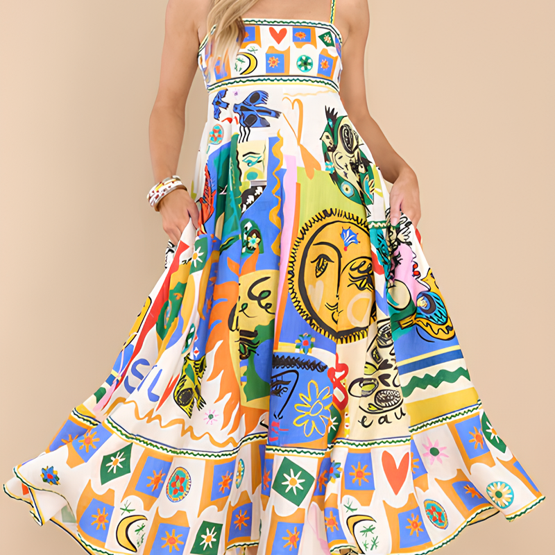 Robe Soleil Beatriz - Robe Chic en Tissu Rayon pour l'Été travel bottle leak-
