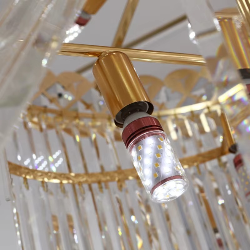Modern crystal staircase chandelier