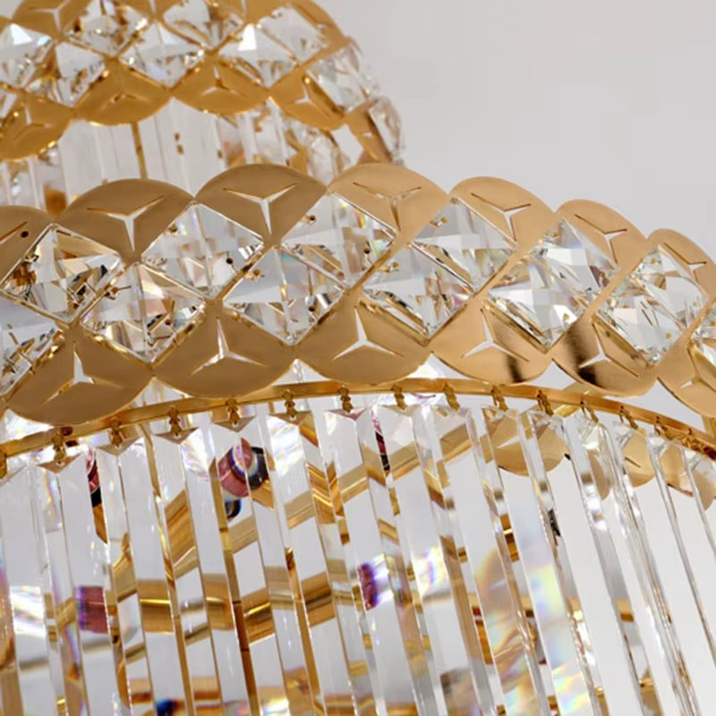 Modern crystal staircase chandelier