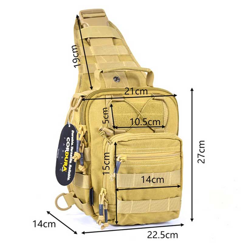 Sac à Bandoulière 50L - Qualité Militaire avec Système de Rangement Pratique dog