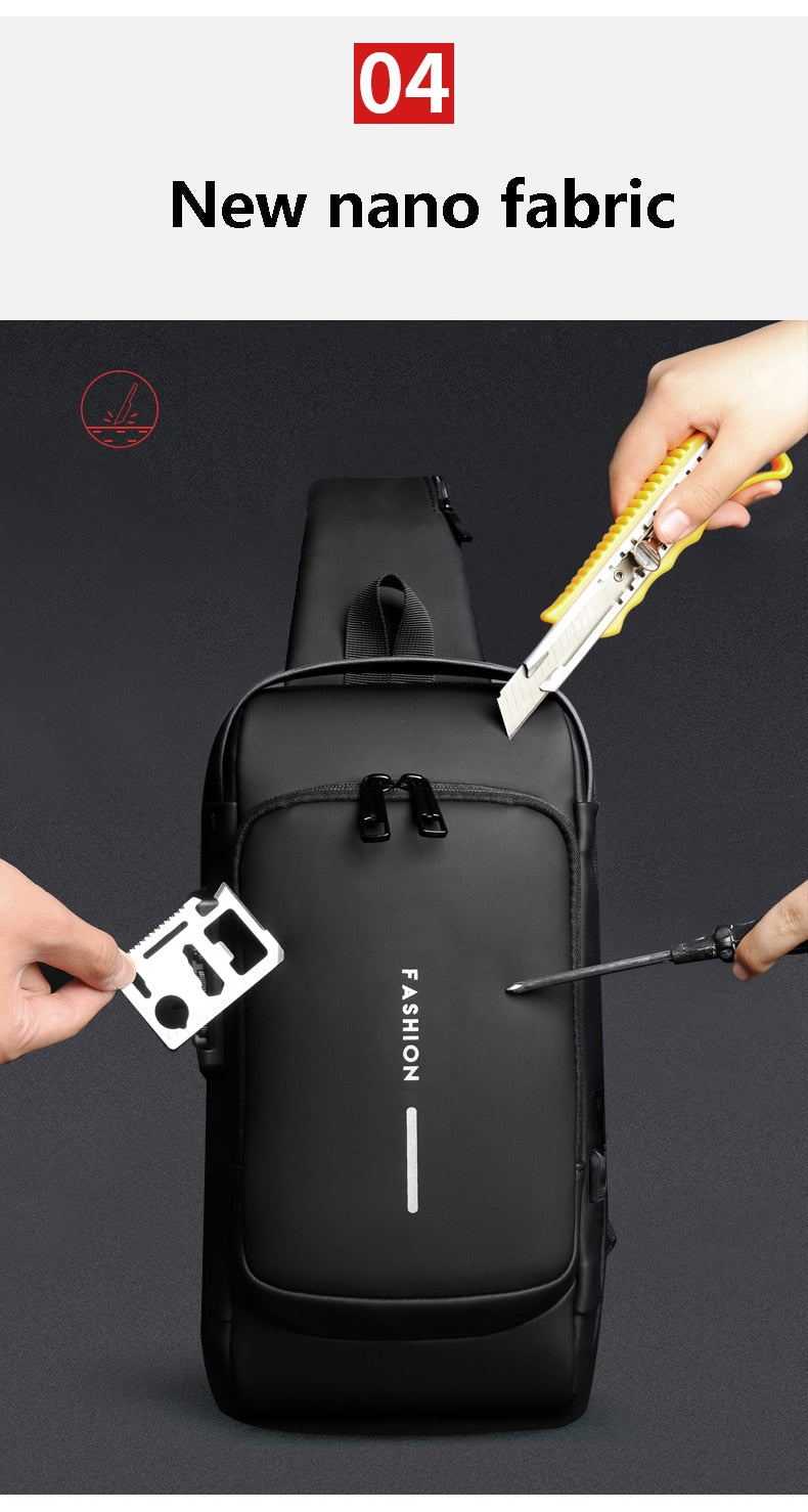 Sac à bandoulière USB antivol idéal pour une utilisation quotidienne, en voyage ou au travail