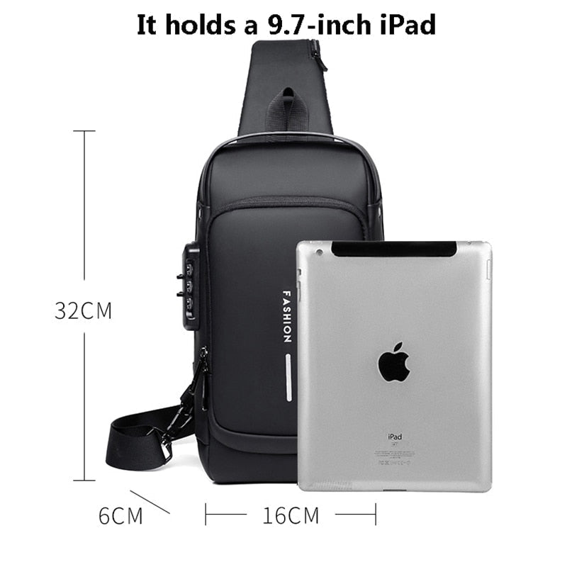 Sac à bandoulière USB antivol ergonomique et léger pour un confort optimal lors de vos déplacements