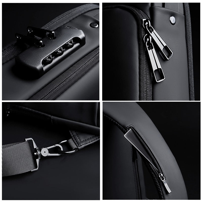 Sac à bandoulière USB antivol tendance avec design moderne et fonctionnel tra
