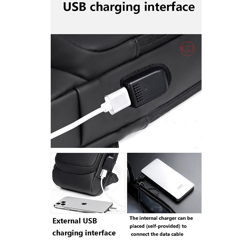 Sac à bandoulière USB antivol pratique avec multiples compartiments pour organiser efficacement vos affaires