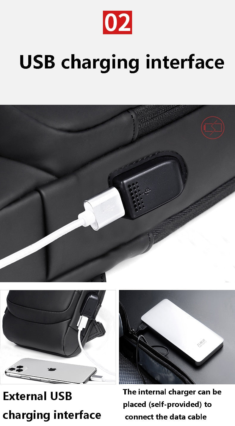 Sac à bandoulière USB antivol léger pour un transport facile et sans effort t