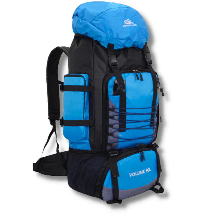 Sac à Dos Trekking 90L Bleu ciel - Confortable, Léger, Robuste pour vos escapades