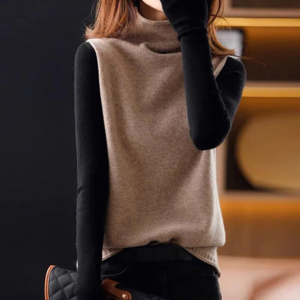 Pull à col roulé Sophia en textile doux - Confort luxueux et élégance sophistiquée