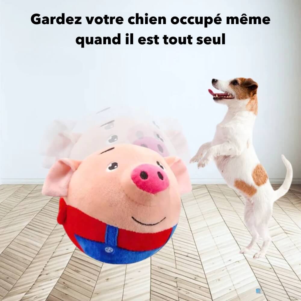 Jouet interactif pour chiens SqueakyPig - Soulagement de l'anxiété et stimulation mentale