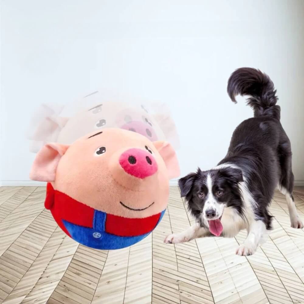 Jouet interactif pour chiens SqueakyPig résistant aux morsures et facile à nettoyer