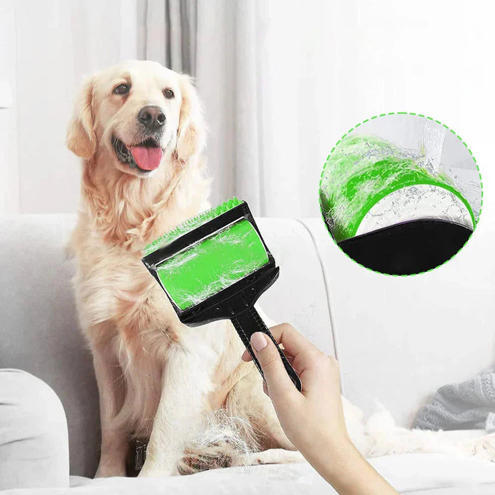 Brosse & Rouleau Réutilisable - Solution Anti-Poils pour Animaux et Textiles dog