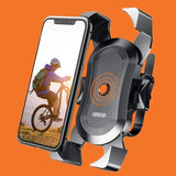 Smartphone holder for bicycle and motorcycle handlebars