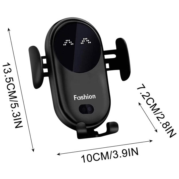Support téléphone chargeur de voiture sans fil et automatique avec capteur infrarouge et charge rapide