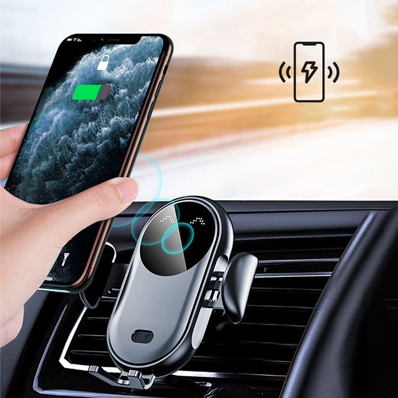 Support téléphone chargeur de voiture sans fil et automatique - Rotation à degrés pour une utilisation pratique