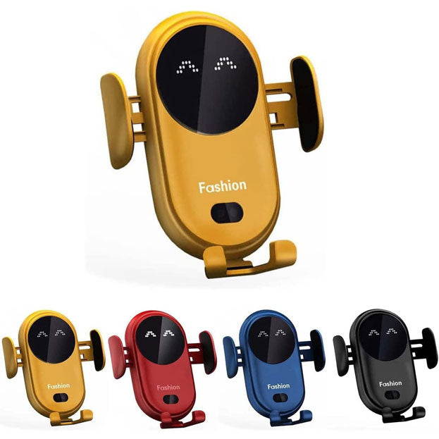 Support téléphone chargeur de voiture sans fil et automatique - Bras à fermeture automatique pour une sécurité maximale