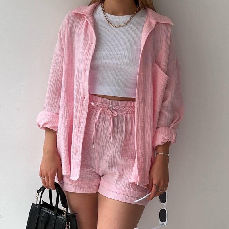 Ensemble coton premium rose foncé pour femme Sylvie - Élégance intemporelle et qualité supérieure
