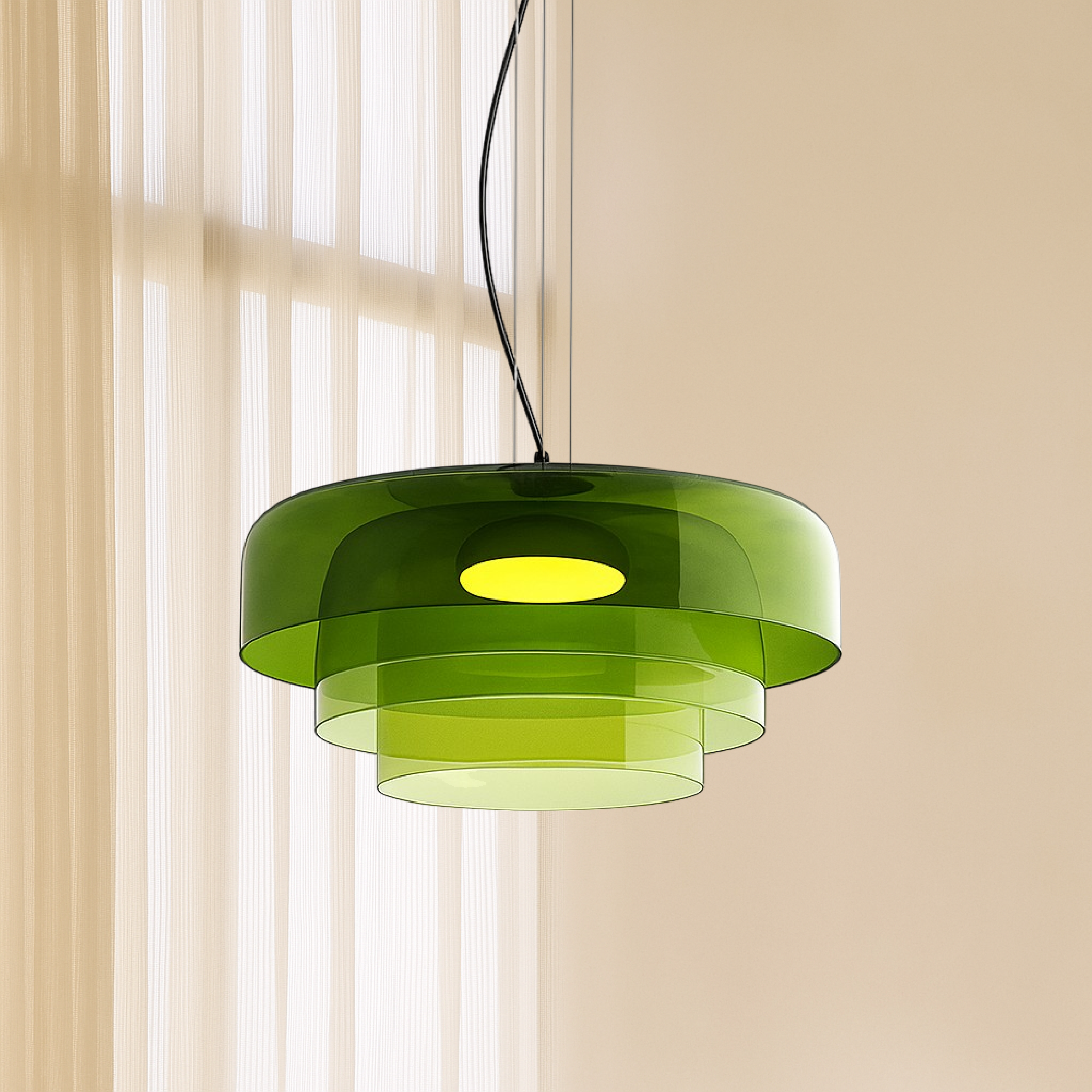 Glass pendant lamp
