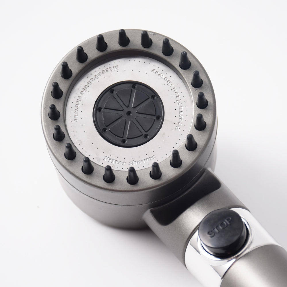 Tête de douche à massage de Juiil pour un bain luxueux travel bottle leak-pro