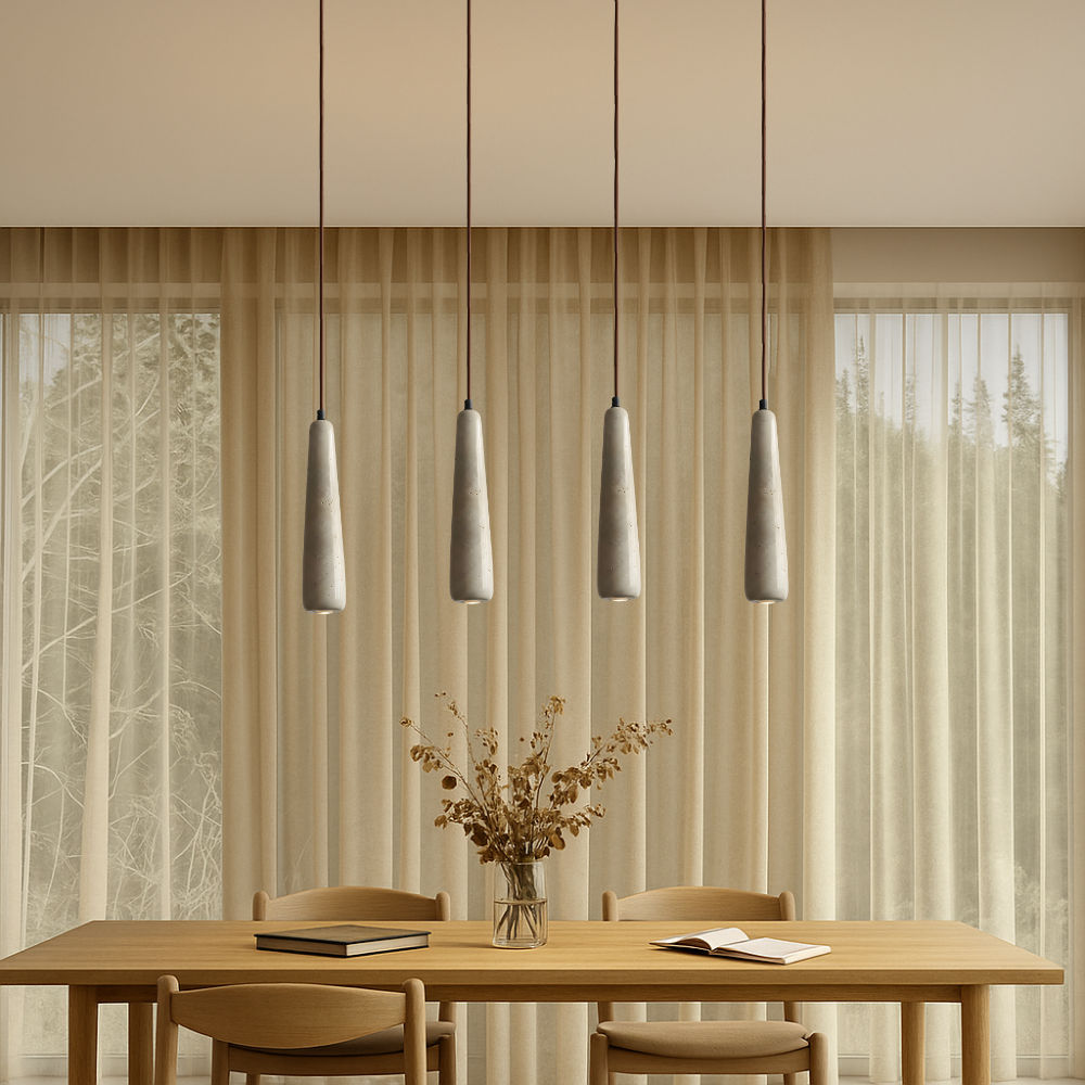 Pendant lamp in the shape of a pencil