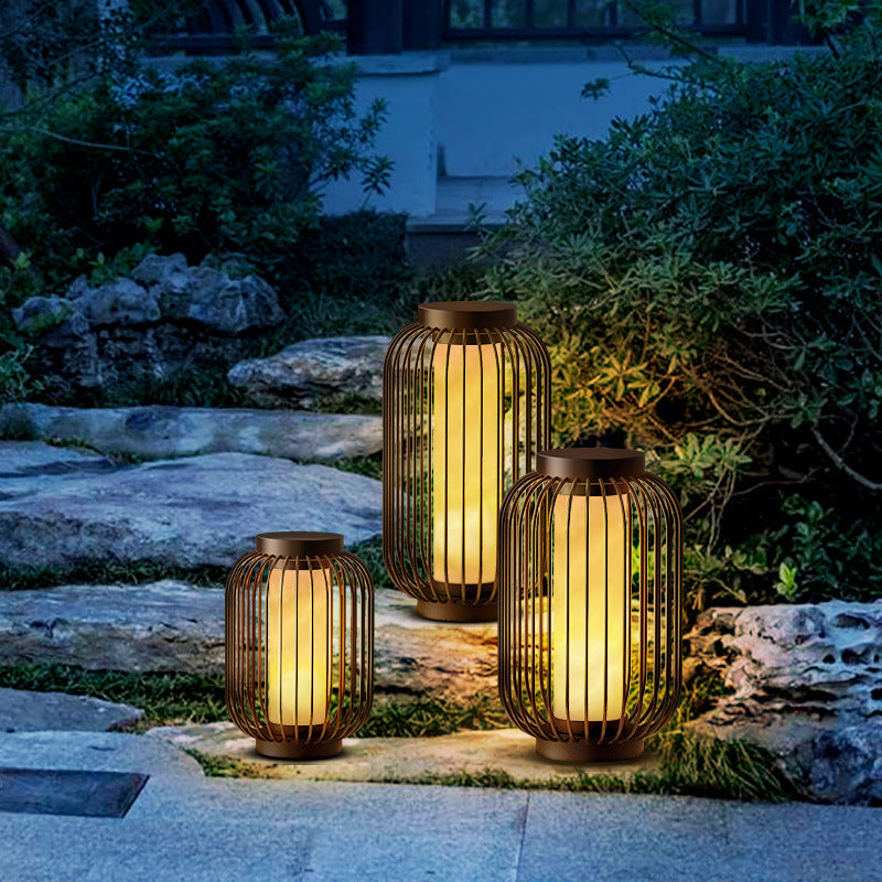 Solar-powered outdoor lantern