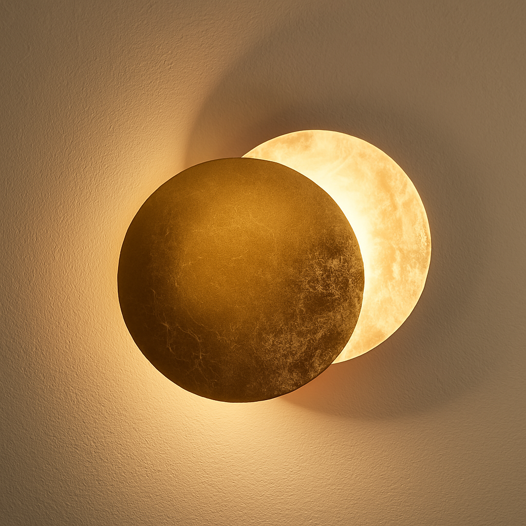 Applique Murale Art Scandinave Moderne en Cuivre d'Éclipse pour Décoration Intérieure