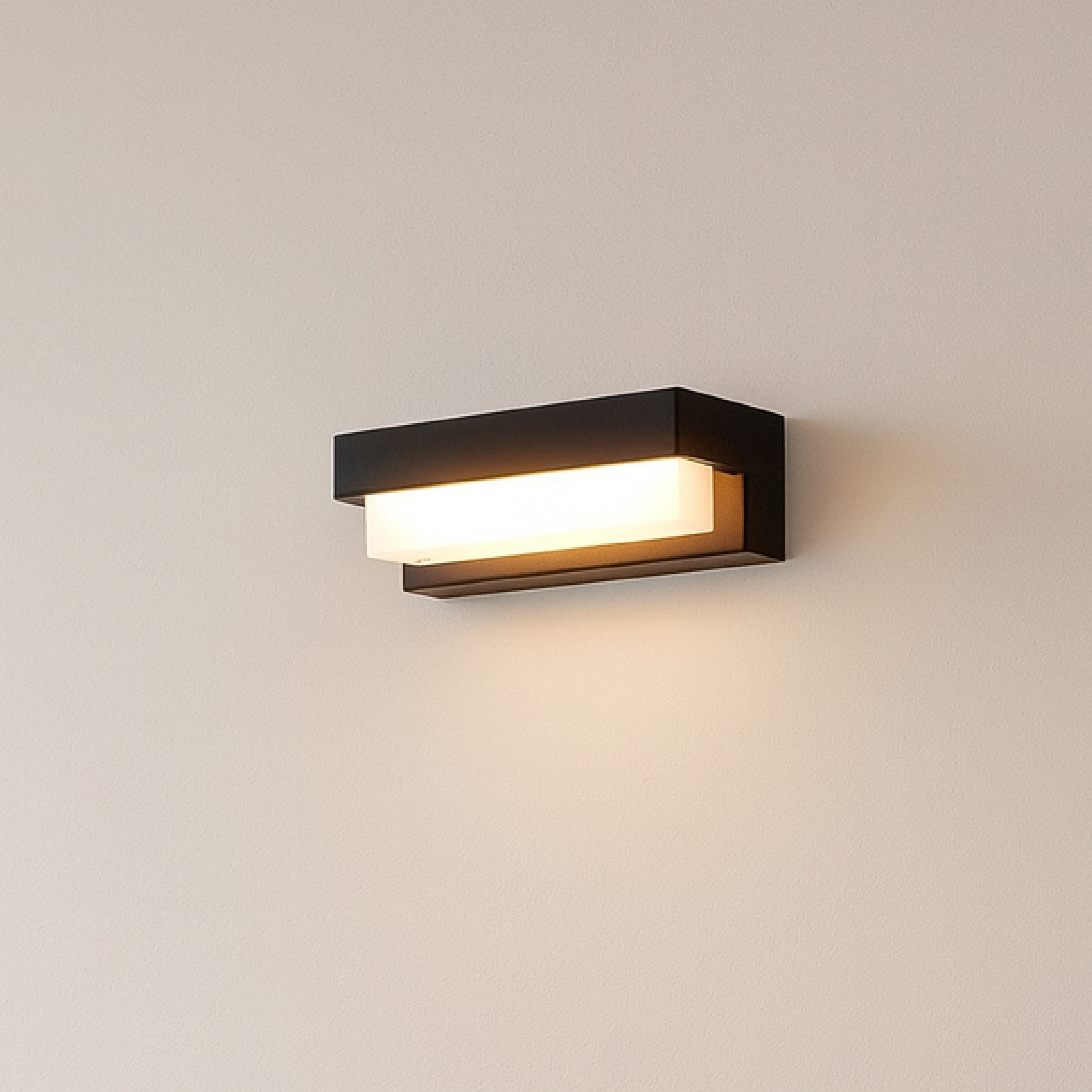 Outdoor solar panel wall light