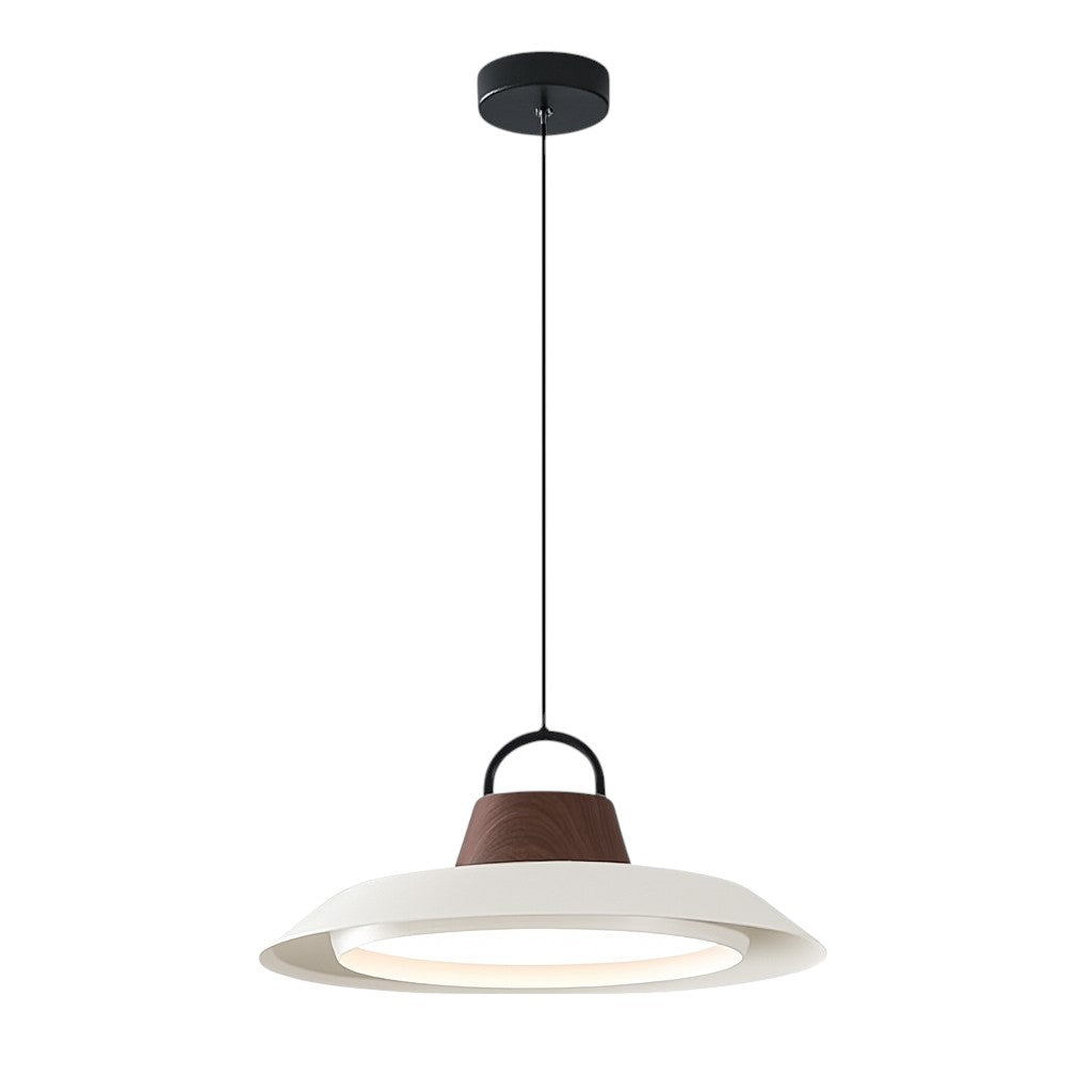 Scandinavian pendant lamp in wood/metal
