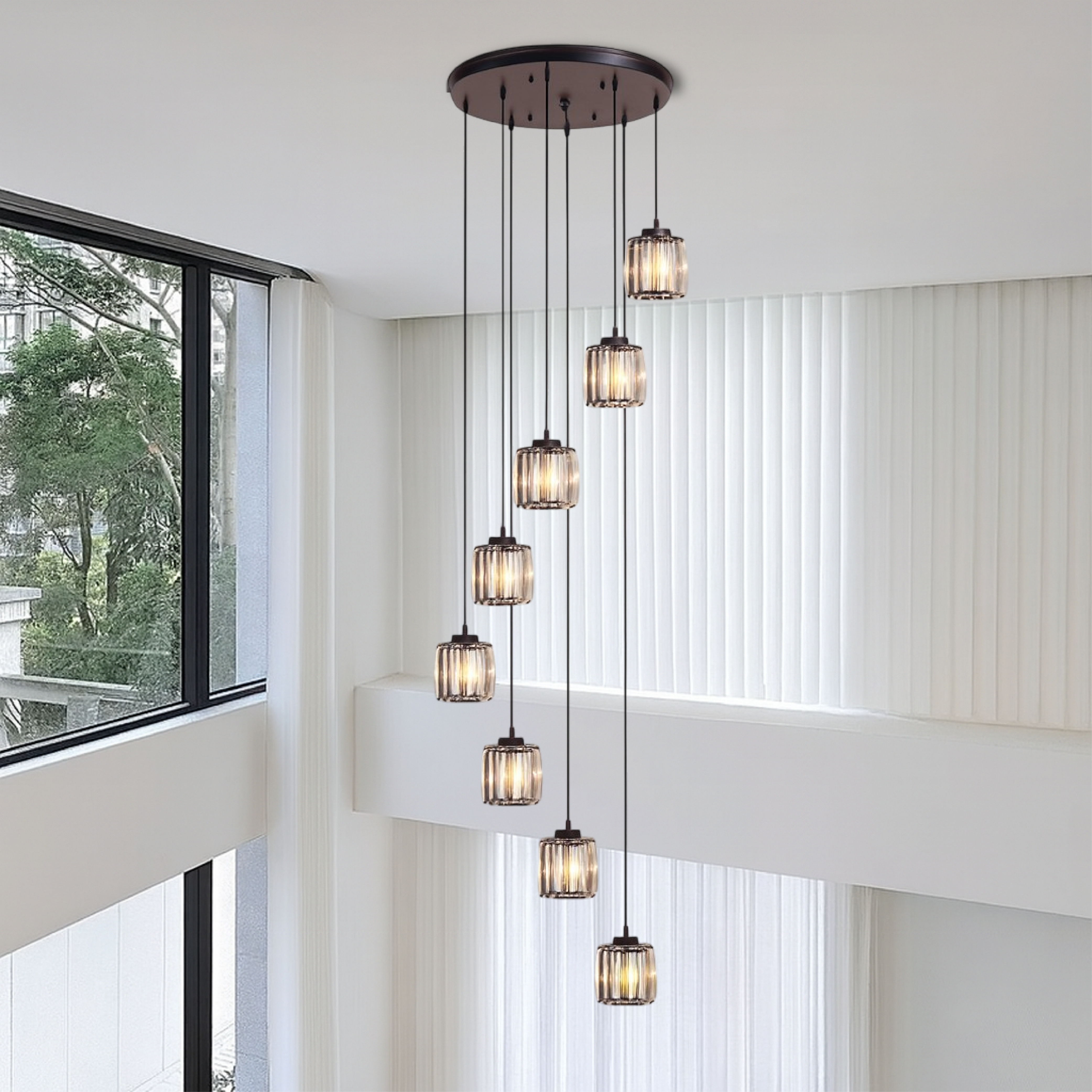 Ida Crystal Staircase Chandelier