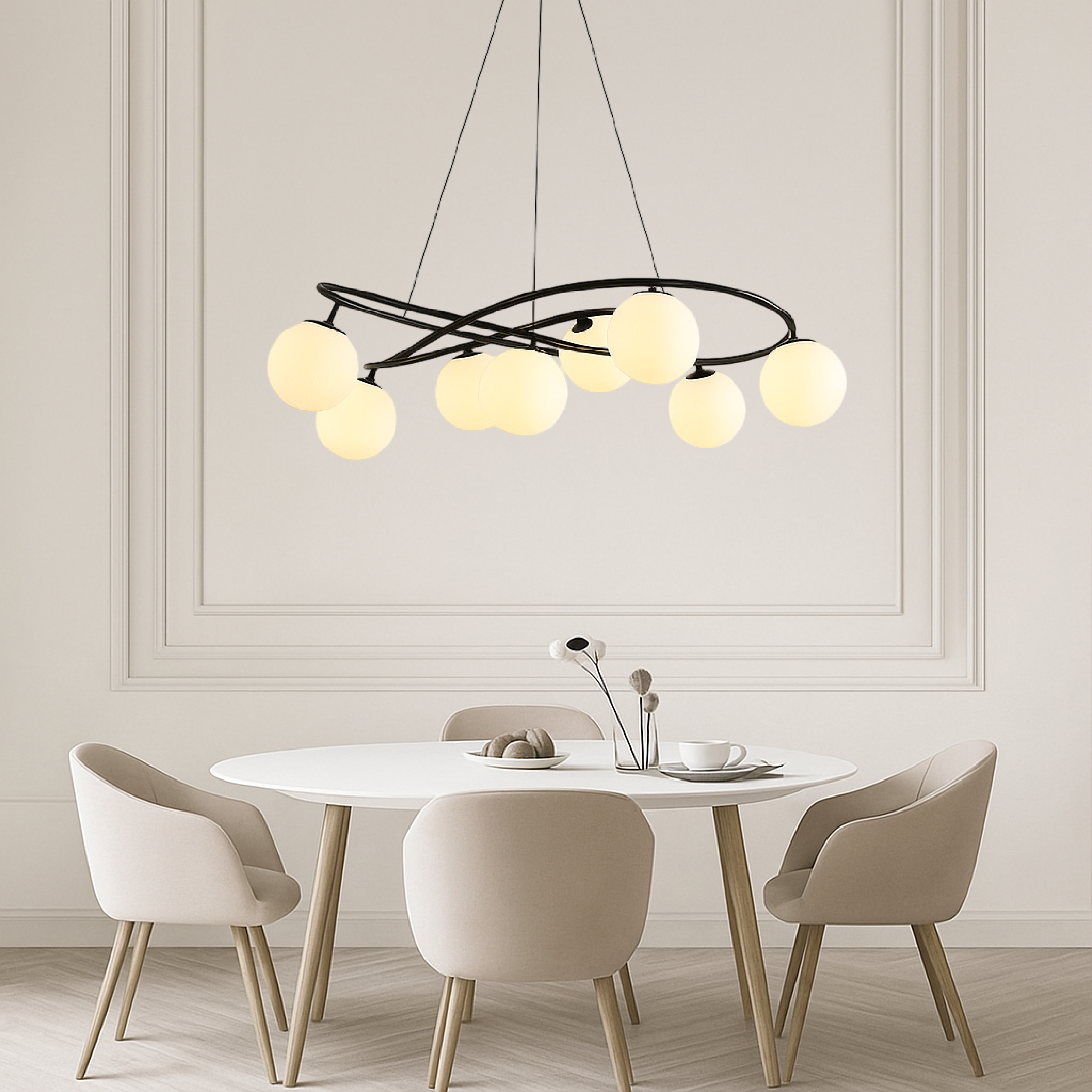 Black Nordic Retro Chandeliers