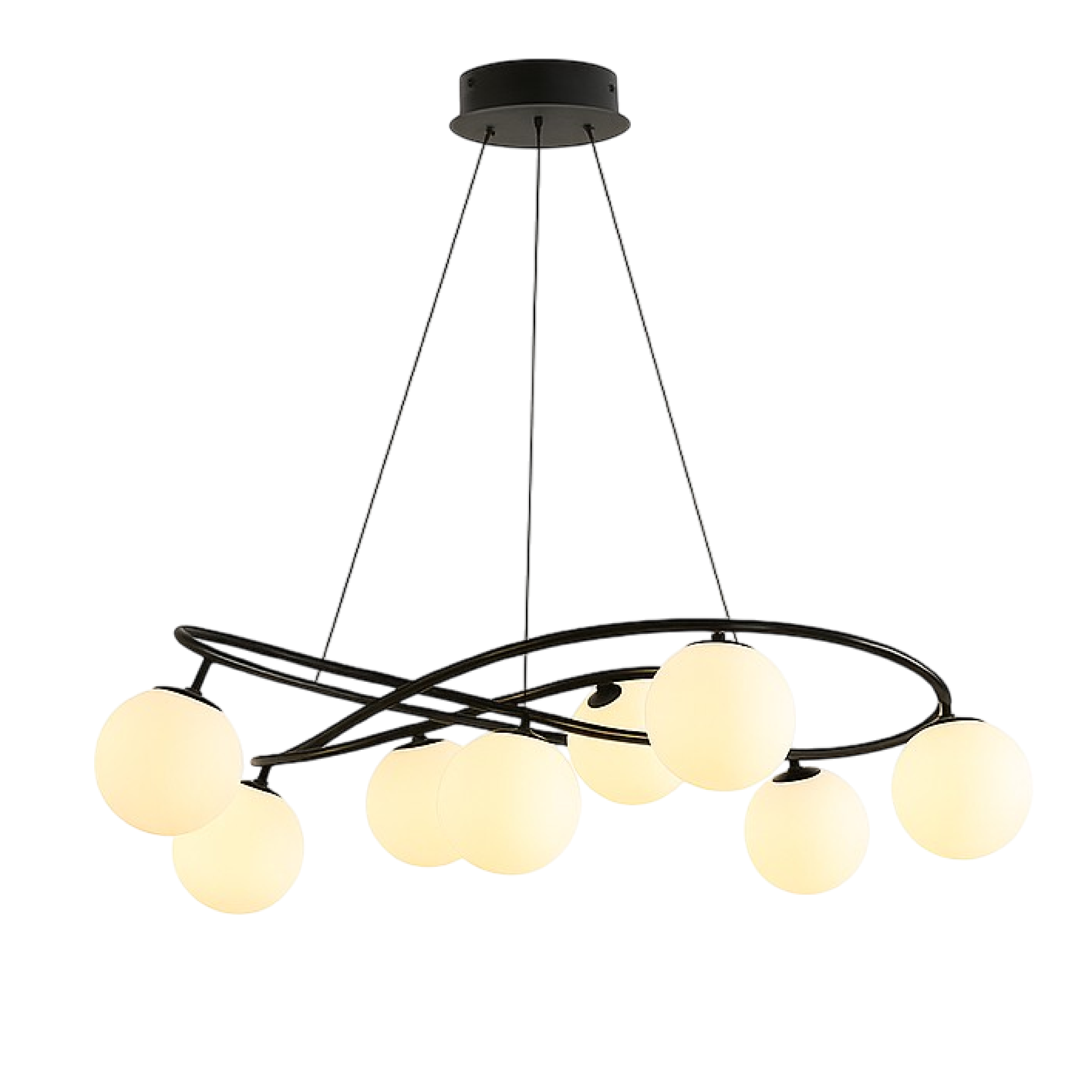 Black Nordic Retro Chandeliers