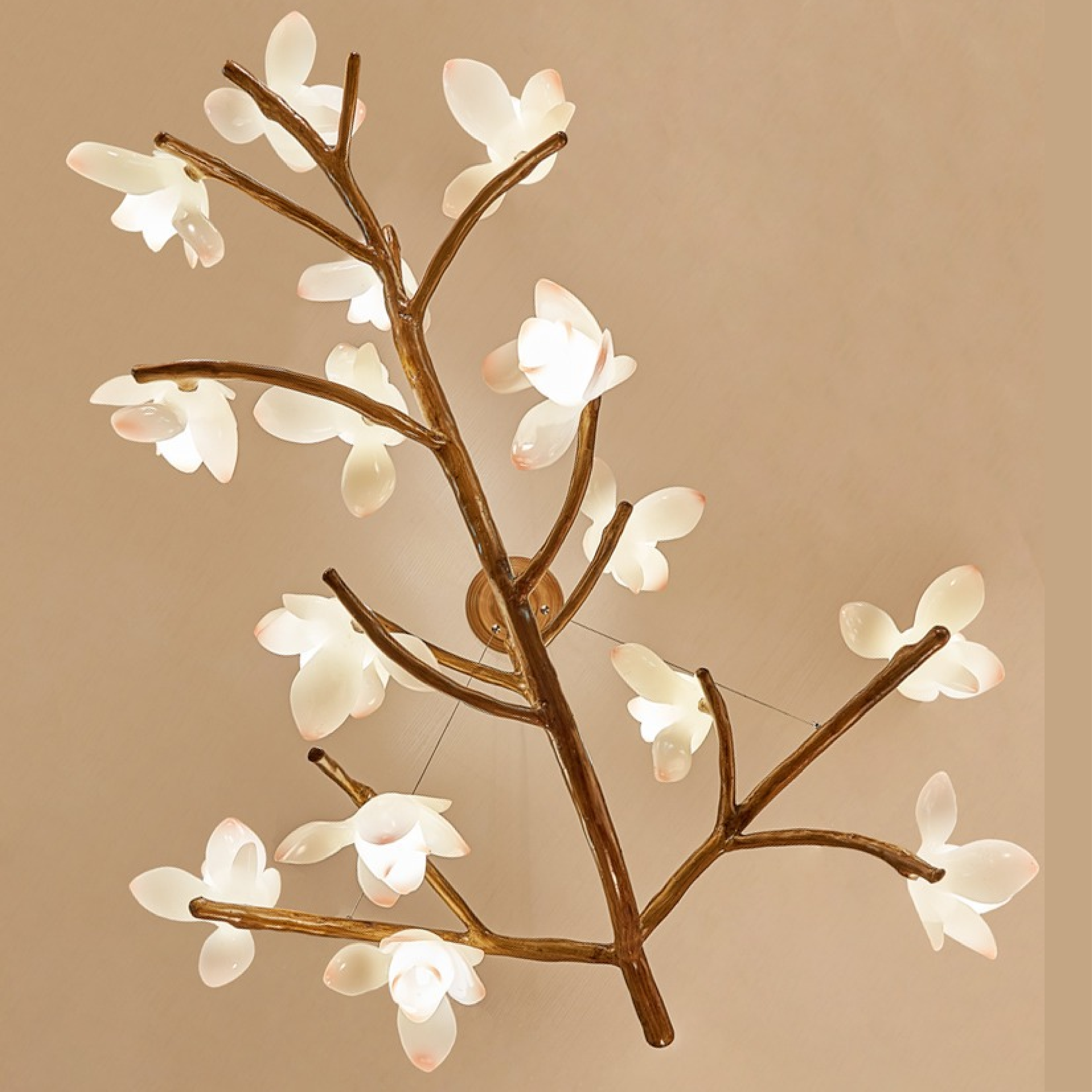 Tree branch-shaped chandelier