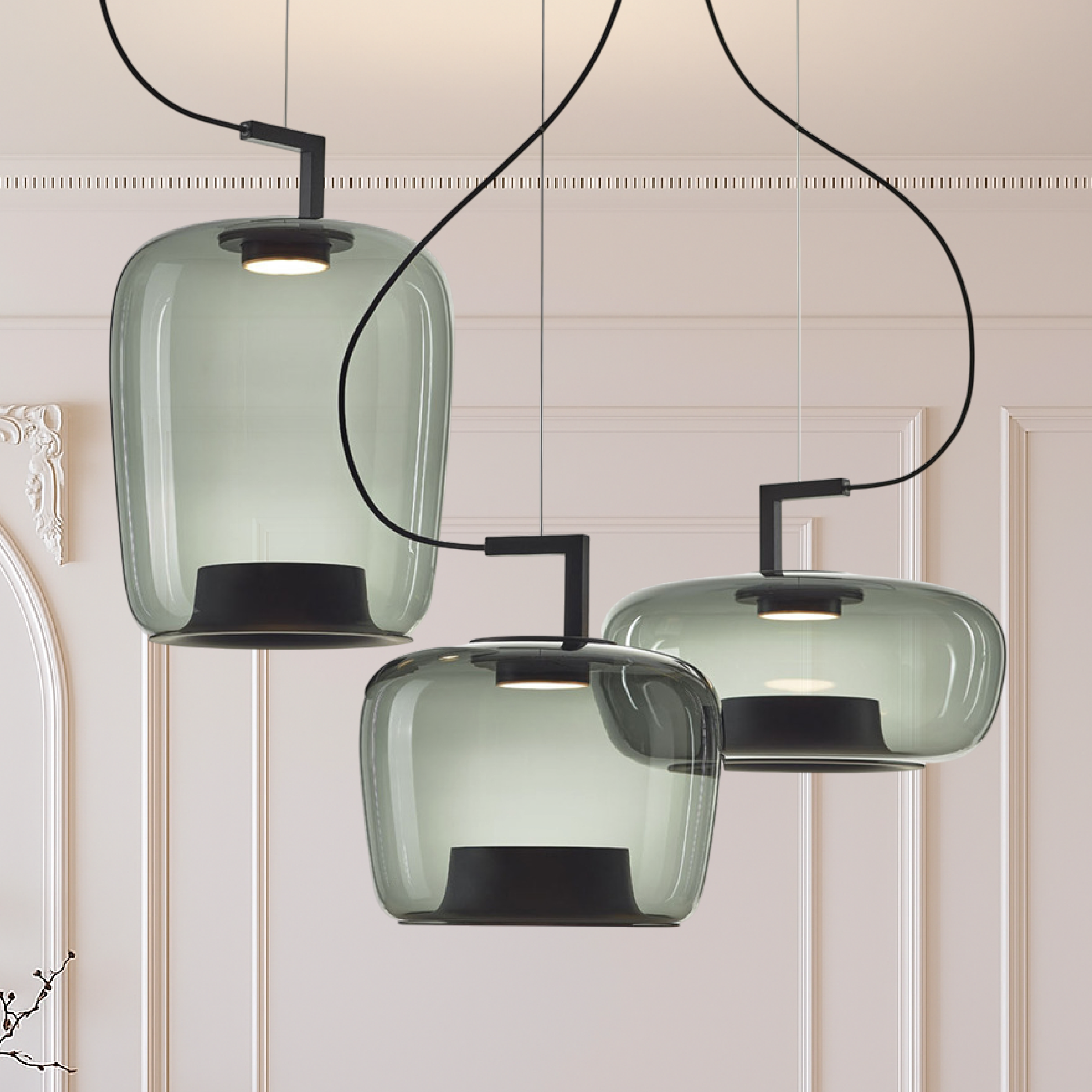 Jaura glass pendant lamp