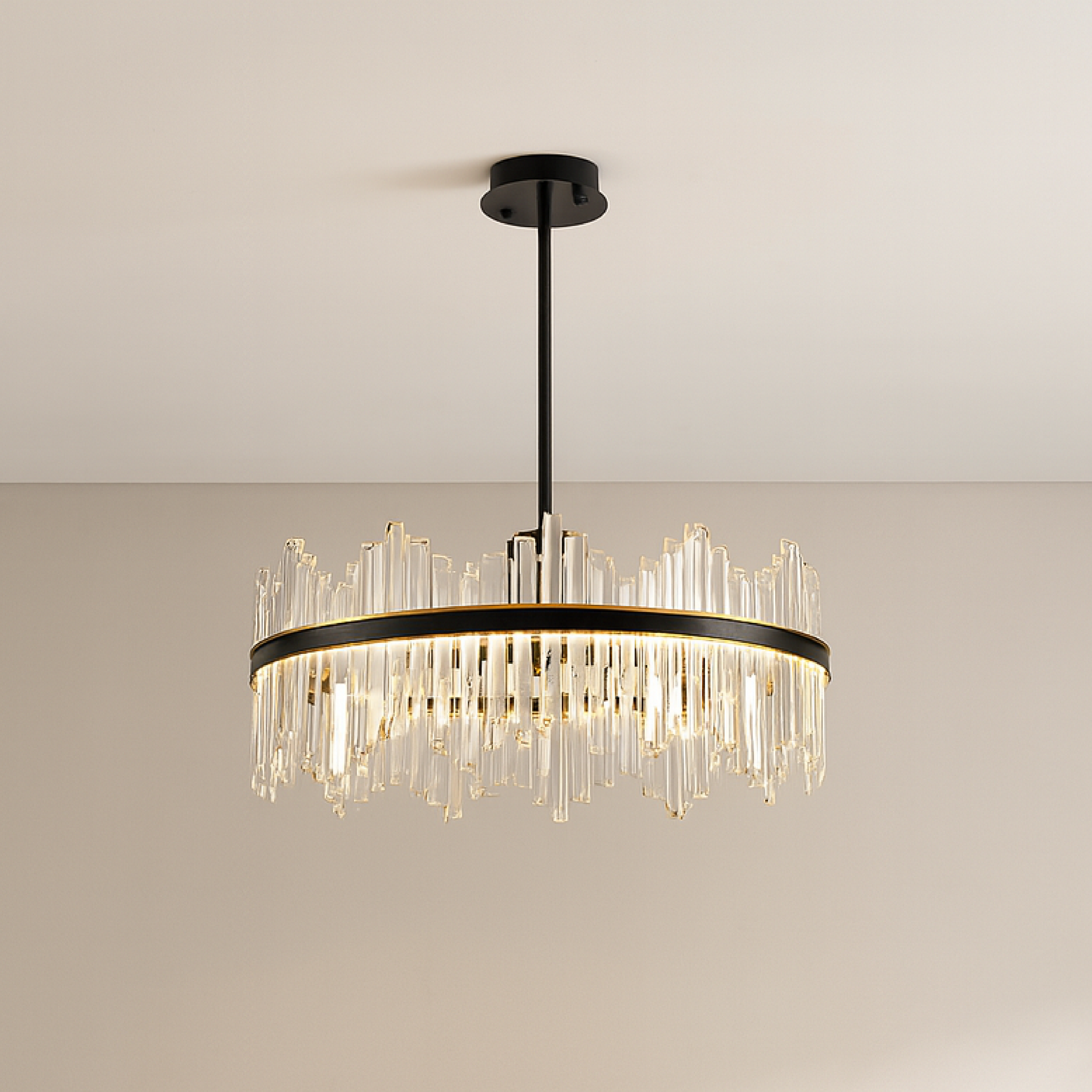 Terri chandelier in black crystal