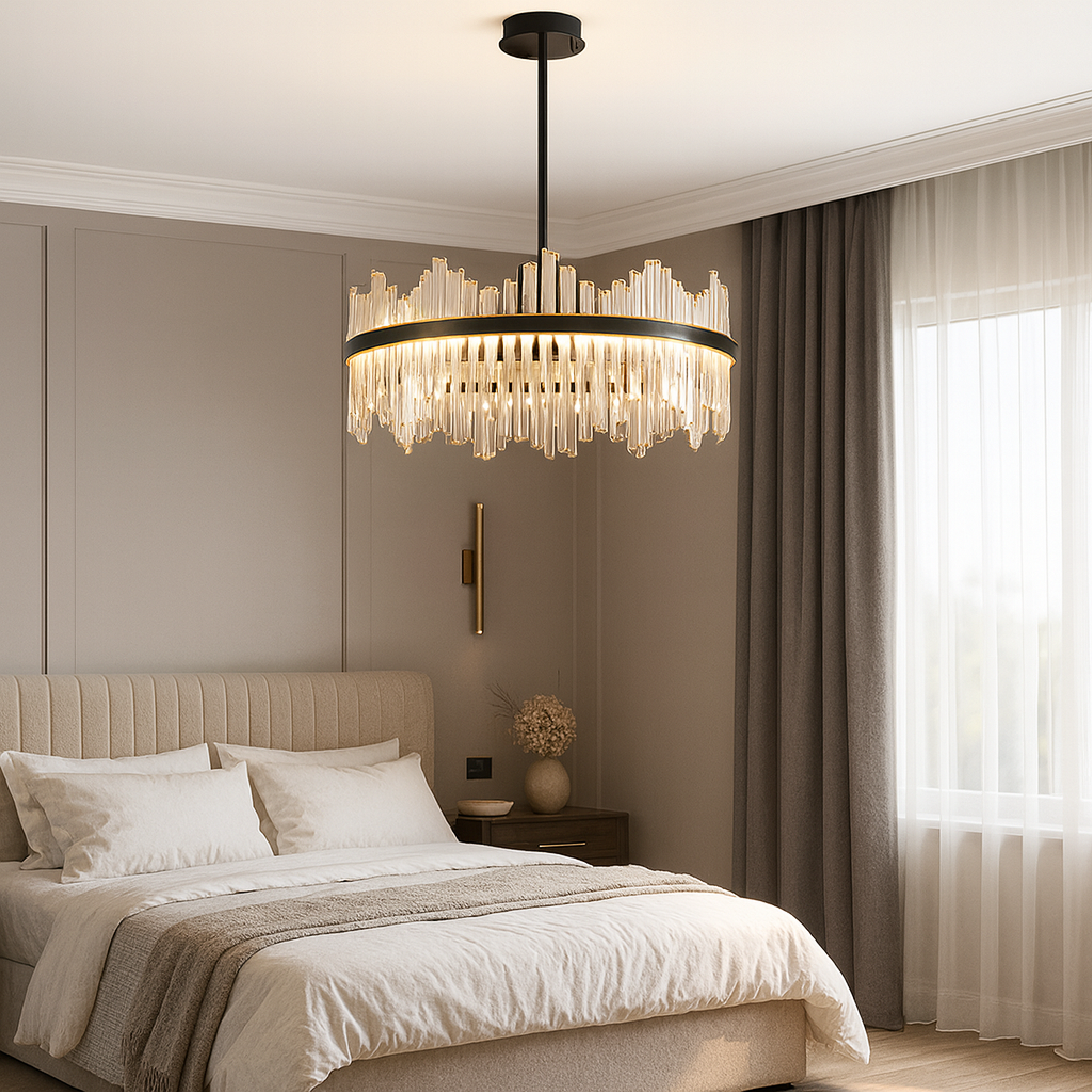 Terri chandelier in black crystal