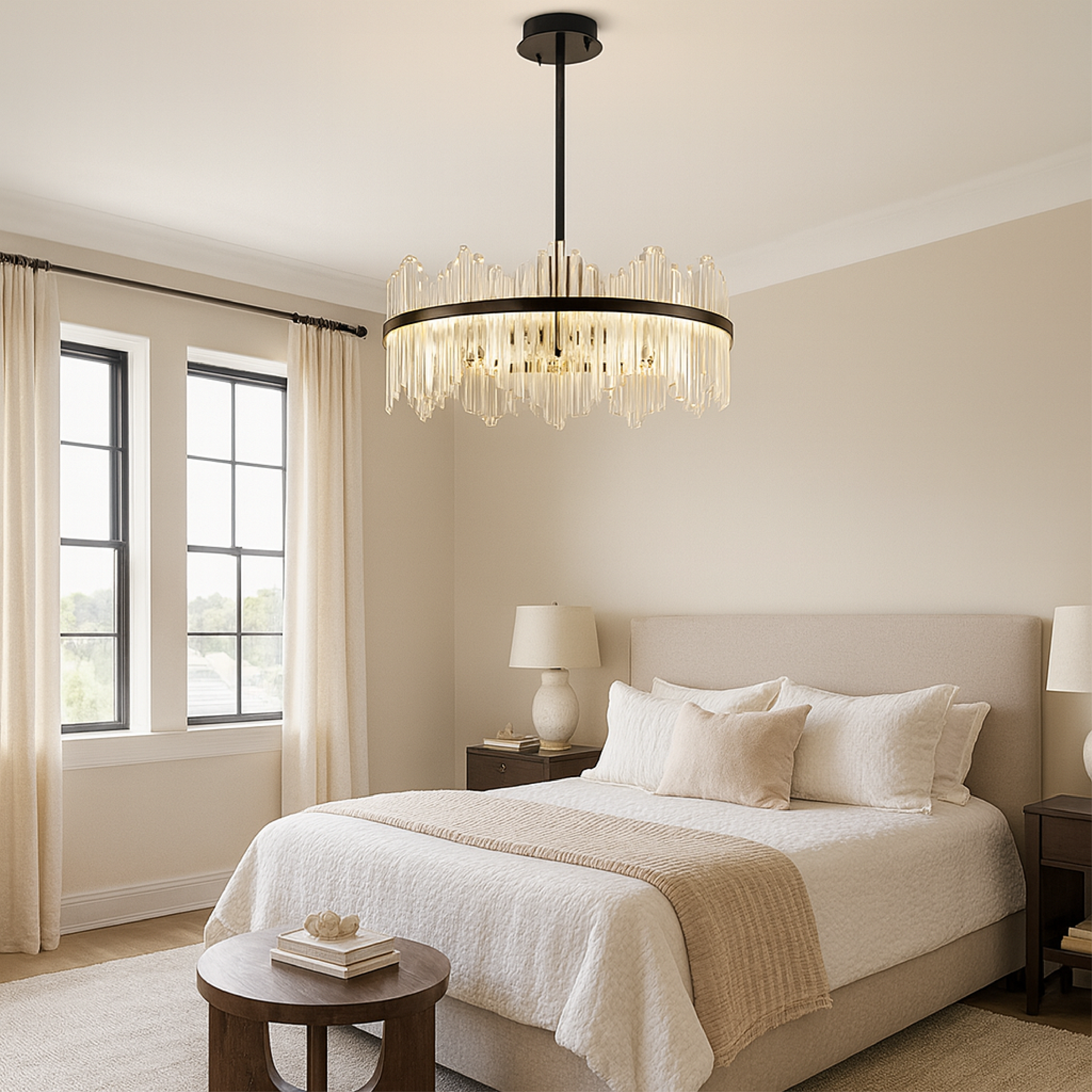 Terri chandelier in black crystal