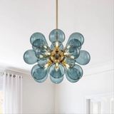 Blue glass cluster chandelier by Jarise