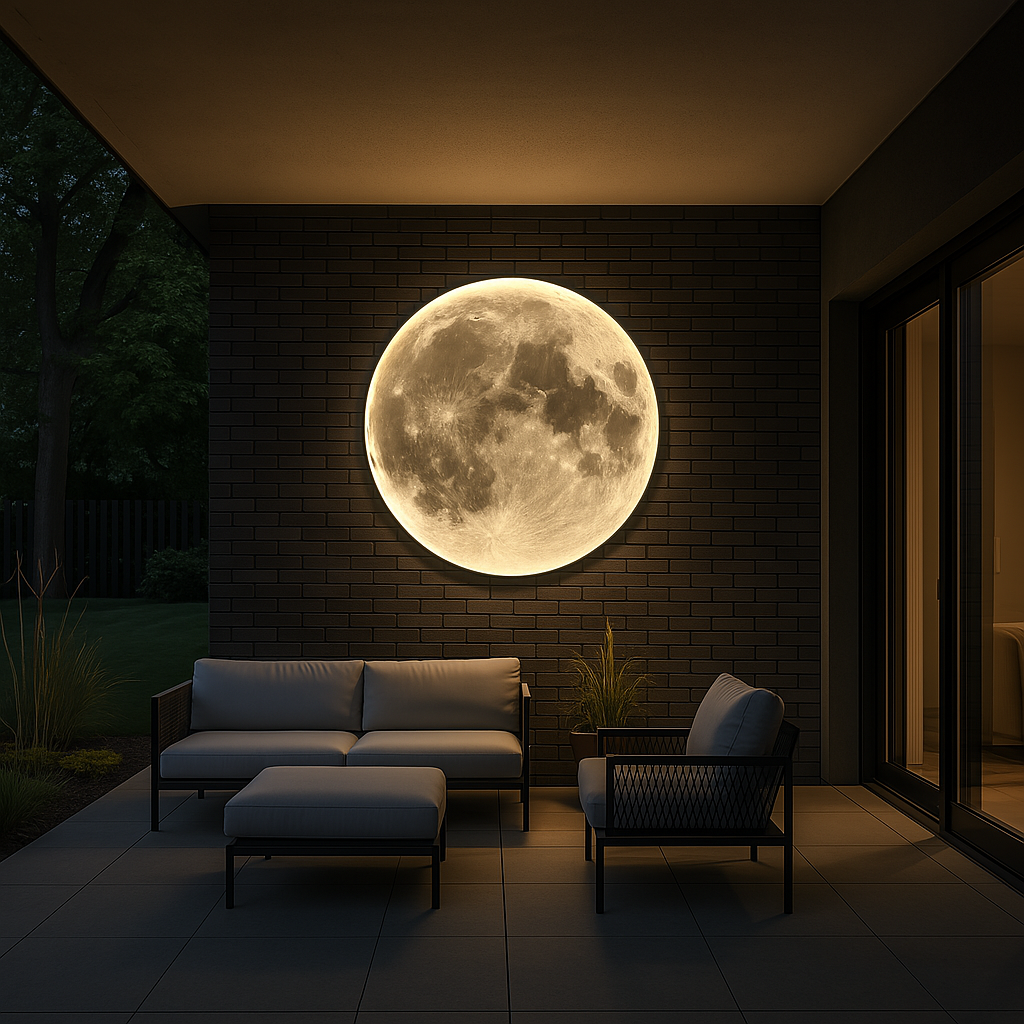 Moon wall lamp